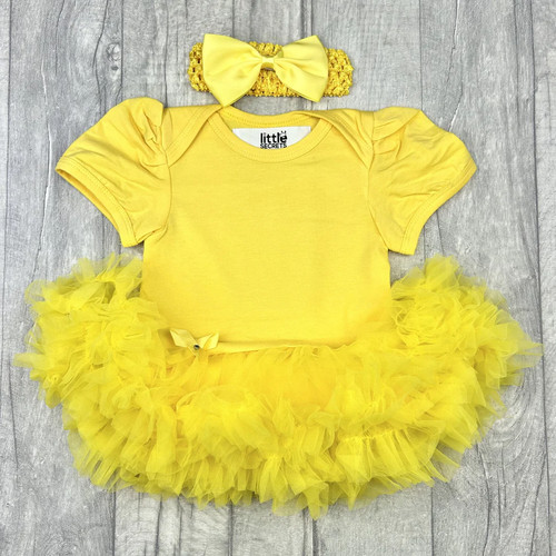 Baby girl tutu - tutu, yellow