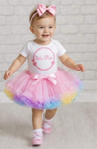 Baby girls rainbow tutu - girls, skirt