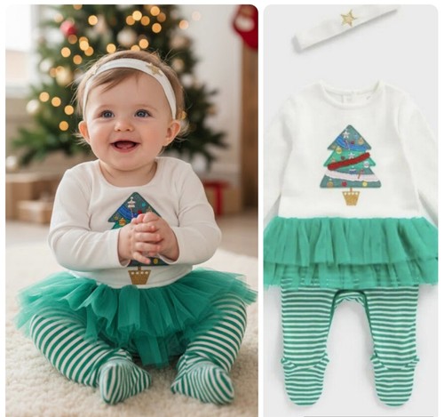 Baby girls christmas romper - christmas,