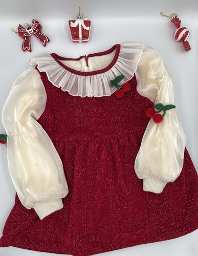 Red long sleeved baby - sleeved,