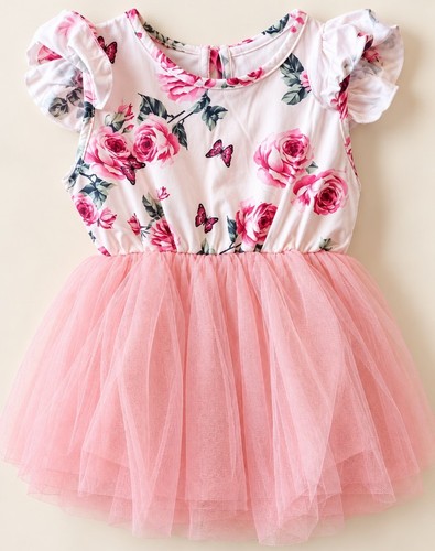Baby girls pink rose - baby, butterfly